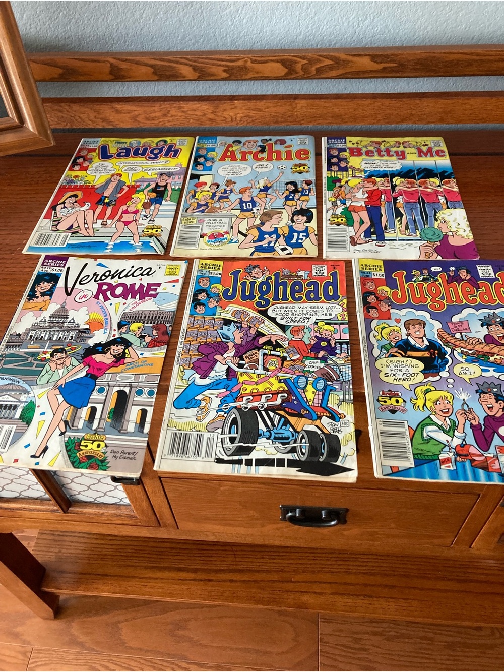 6 Vintage Comic Books Archie Series 1990 1991 Archie Veronica Betty